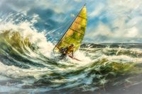 digitalvisuals_A_windsurfer_surfing_on_a_rough_sea_impasto_oil__e129b793-f52b-4b08-928a-947c7af06aaf